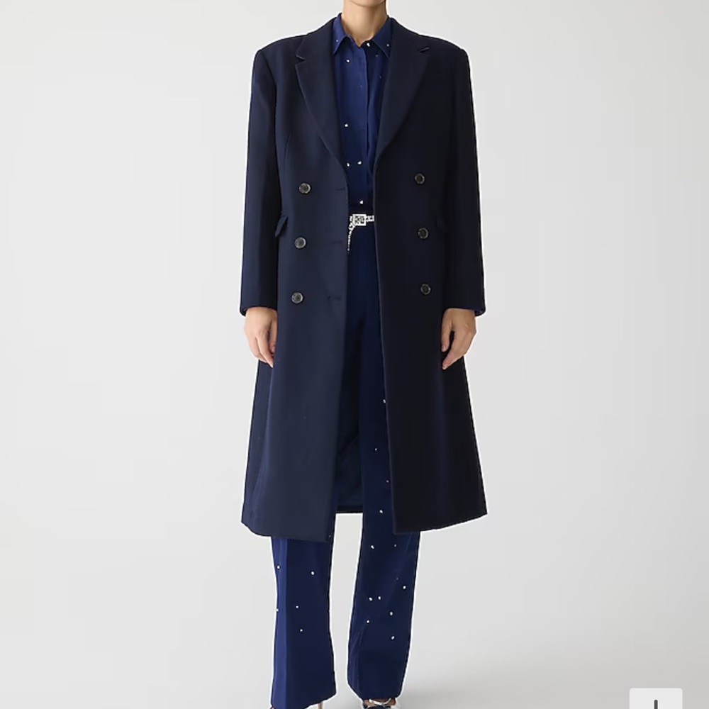 J. Crew Midnight Blue Long Pea Coat
